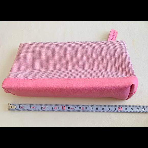 3 Estee Lauder cosmetic bags pink fabric & leather - Picture 6 of 7